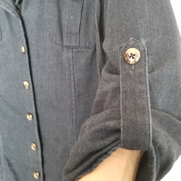 Cabi 340 blue denim button long jacket SZ Small - Picture 6 of 9